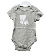Wholesale - 3-6 month Gray Onesie, Louisiana C/P 48, UPC: 885114634156